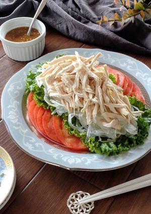 レンジで簡単☆鶏むね肉の棒々鶏。-レシピのメイン写真
