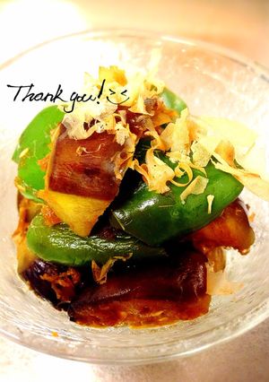 簡単！なすとピーマンのおかかポン酢炒め-レシピのメイン写真