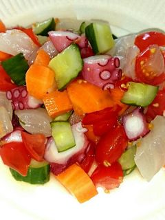 切るだけ簡単❗たこと野菜の角切りマリネ-レシピのメイン写真