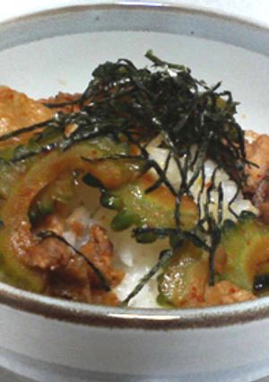 甘辛ゴーヤ丼-レシピのメイン写真