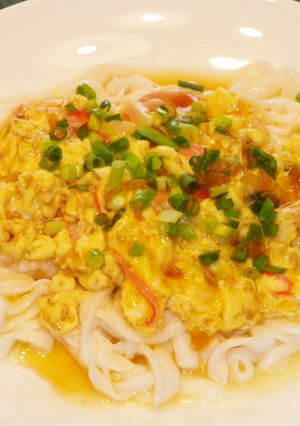 おひとりさまのごま油香るぶっかけうどん-レシピのメイン写真