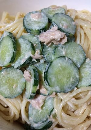 胡瓜とシーチキンのマヨパスタ-レシピのメイン写真
