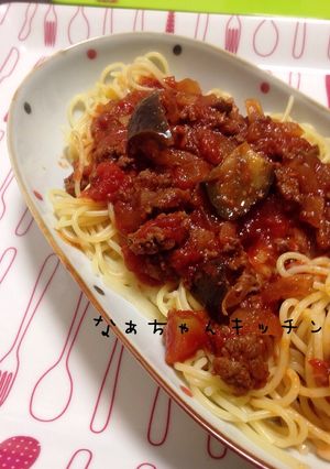 みんな大好き〜なすのミートスパゲティ-レシピのメイン写真