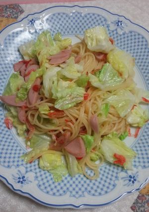 塩レモン　キャベツと桜エビのパスタ-レシピのメイン写真