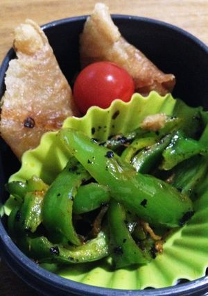 簡単ピーマンとちりめんじゃこ炒め お弁当-レシピのメイン写真