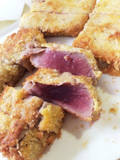 お刺身を満足おかずに☆マグロのレアかつ-レシピのメイン写真