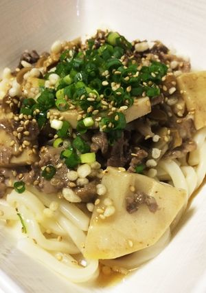 簡単✩牛肉とナメコのトロトロ冷やしうどん-レシピのメイン写真