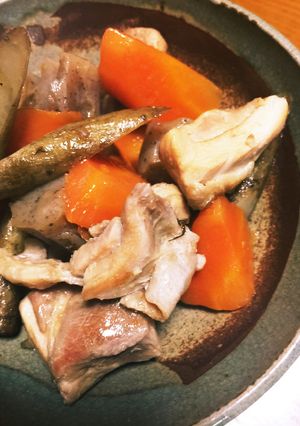 めんつゆとフライパンで簡単に鶏ゴボウ煮-レシピのメイン写真