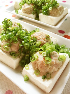 蒸し豆腐 香味団子のせ-レシピのメイン写真