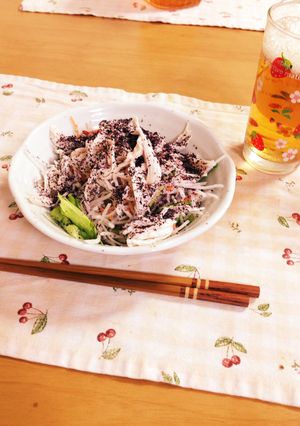 糖質制限♪鶏胸と大根サラダのゆかり和え-レシピのメイン写真
