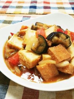 厚揚げとトマトのオイスターソース炒め-レシピのメイン写真