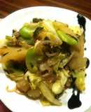 適当⁂おじゃが野沢菜じゃこ炒め