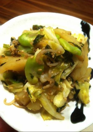 適当⁂おじゃが野沢菜じゃこ炒め-レシピのメイン写真