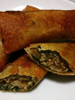 梅しそつくねの春巻き-レシピのメイン写真