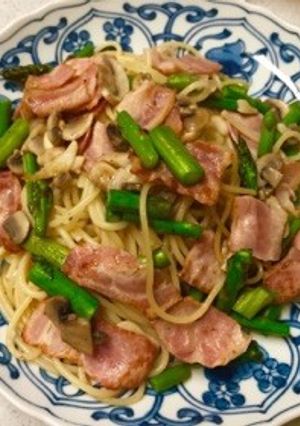 アスパラベーコンとマッシュルームのパスタ-レシピのメイン写真