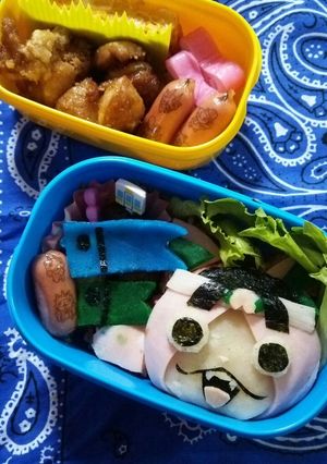キャラ弁 妖怪ウォッチ★モモタローにゃん-レシピのメイン写真