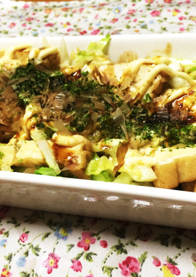 厚揚げとキャベツのお好み焼き風炒め☆-レシピのメイン写真