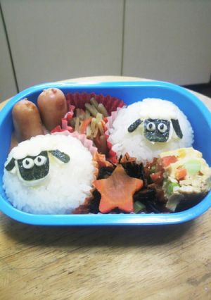 羊が２匹♪お弁当-レシピのメイン写真