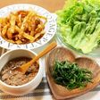 そぼろ 大葉 ワンタンの皮 のレタス包み