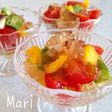 レンジで簡単✨彩り野菜のコンソメゼリー