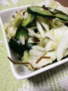 塩昆布で☆きゅうりとキャベツの浅漬-レシピのメイン写真
