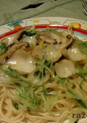 ユリネとしいたけの新春パスタ-レシピのメイン写真