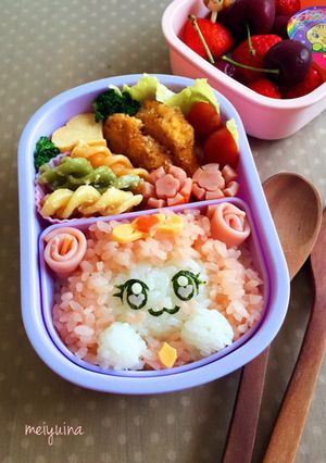 プリキュア パフ♡キャラ弁-レシピのメイン写真