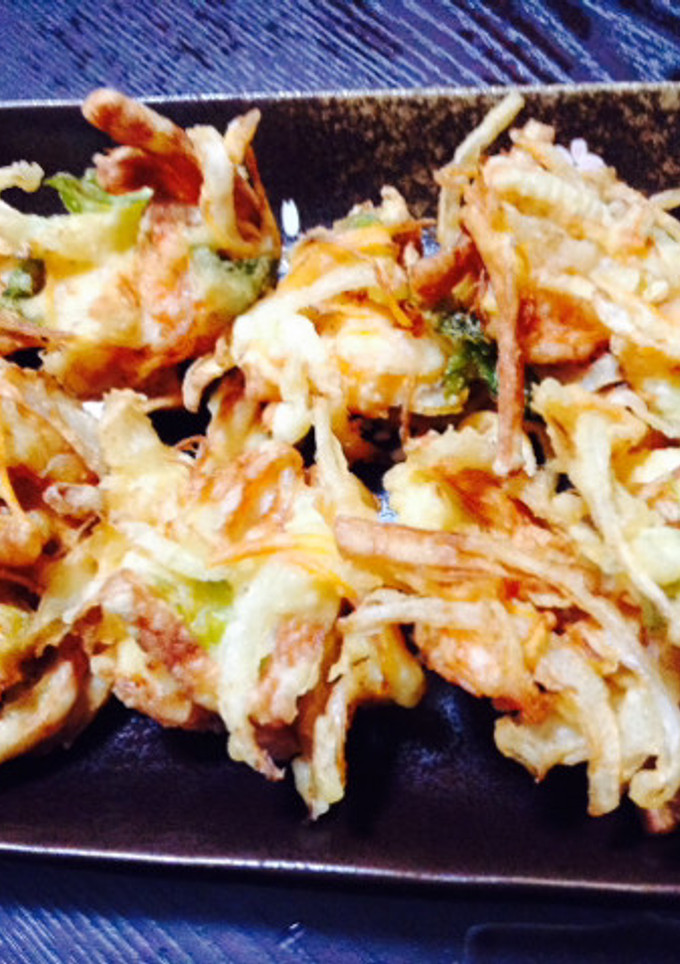 新玉ネギとセロリ葉のかき揚げ-レシピのメイン写真