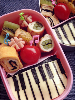 簡単 キャラ弁?ピアノ弁当-レシピのメイン写真