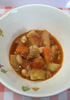 ポークビーンズ　給食-レシピのメイン写真