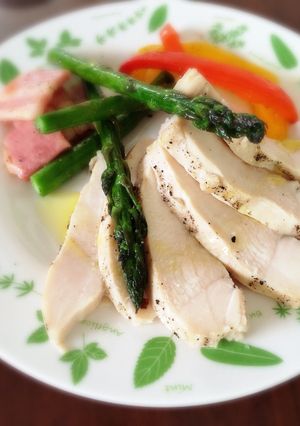 スチームオーブンでしっとり♪簡単♪鶏ハム-レシピのメイン写真