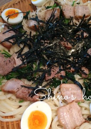 夏にオススメ☆スタミナざるうどん！-レシピのメイン写真