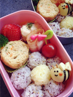 簡単キャラ弁当 お花弁当-レシピのメイン写真