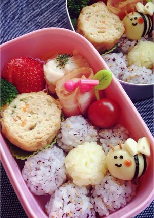 簡単キャラ弁当 お花弁当-レシピのメイン写真