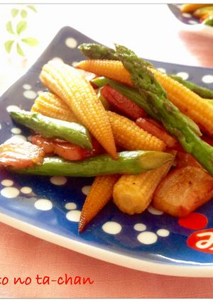 ✿バター醤油 アスパラとヤングコーン✿-レシピのメイン写真