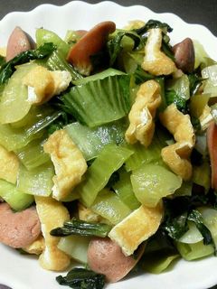 青梗菜と油揚げの炒め煮☆-レシピのメイン写真