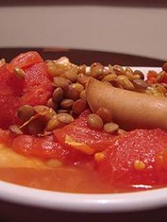 白菜とレンズ豆のあったかトマトスープ-レシピのメイン写真