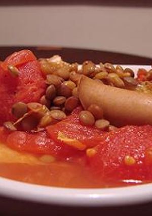 白菜とレンズ豆のあったかトマトスープ-レシピのメイン写真