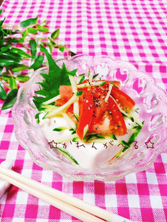 ♡夏に食べる!サラダ冷やっこ♡-レシピのメイン写真