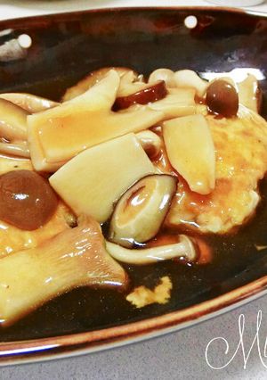 豆腐ハンバーグ きのこあん-レシピのメイン写真