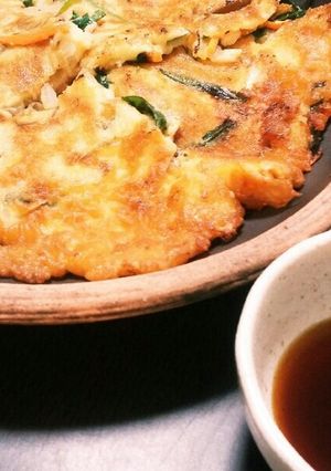 外パリ中もち♪☆野菜チヂミ☆-レシピのメイン写真