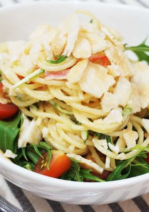 食卓の彩り要員♪せんスパサラダ！-レシピのメイン写真