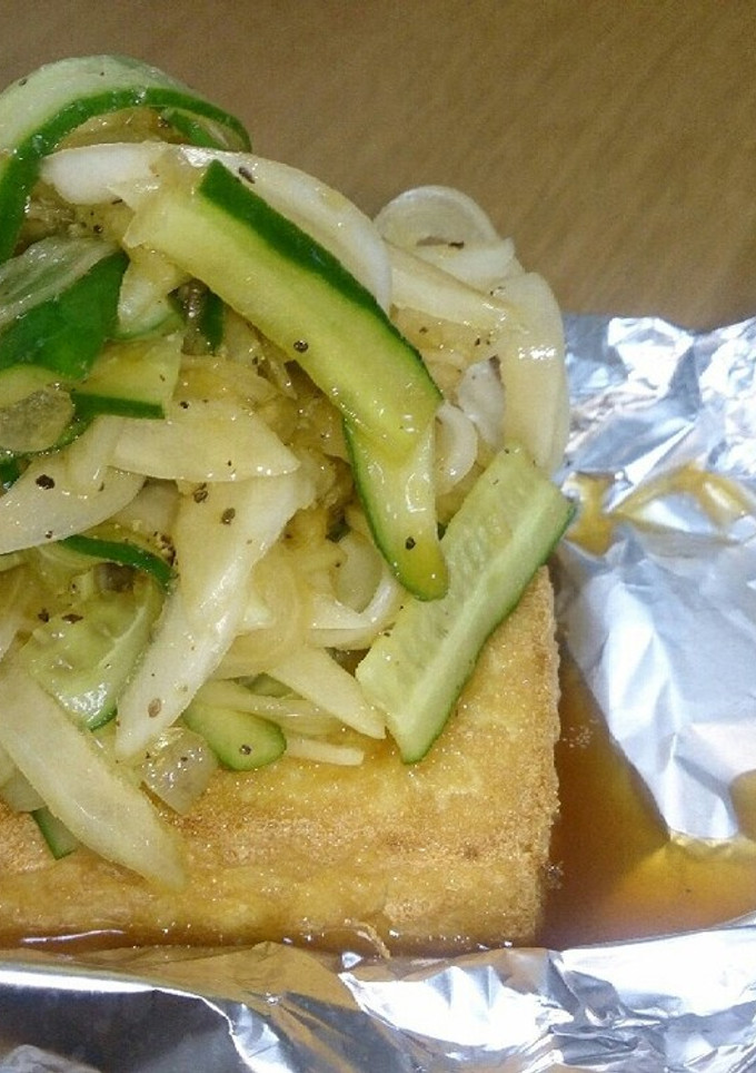厚揚げの新玉ねぎのせ♪-レシピのメイン写真