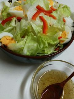 レタスと卵サラダ*ゆず胡椒ドレッシング*-レシピのメイン写真