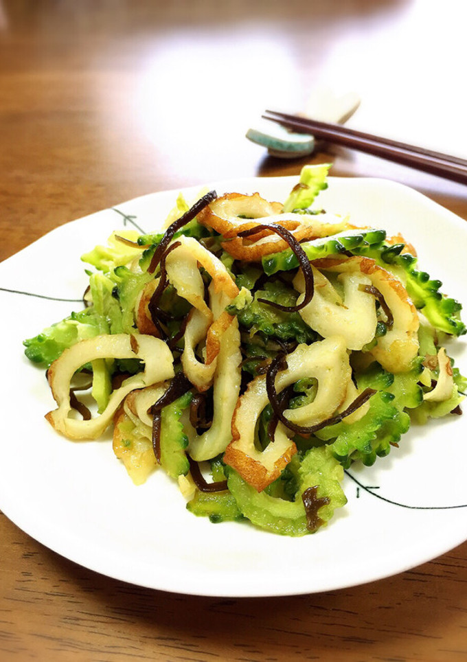 ゴーヤとちくわと塩昆布のマヨ炒め-レシピのメイン写真
