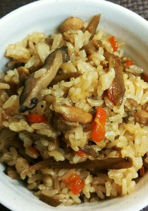 道民好みの鶏ごぼう炊き込みご飯-レシピのメイン写真