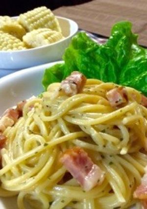 簡単 カルボナーラ ( 卵なし )-レシピのメイン写真