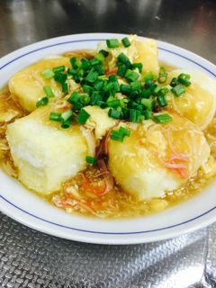 揚げ出し豆腐のカニ玉餡掛け-レシピのメイン写真