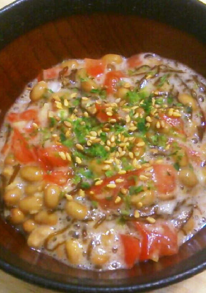 トマトと納豆もずくの和え物-レシピのメイン写真