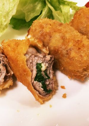 豚スラの梅肉とチーズミルフィーユフライ-レシピのメイン写真